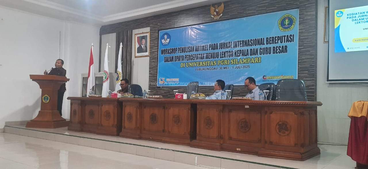 WORKSHOP PENULISAN ARTIKEL PADA JURNAL INTERNASIONAL BEREPUTASI DALAM UPAYA PERCEPATAN MENUJU LEKTOR KEPALA DAN GURU BESAR